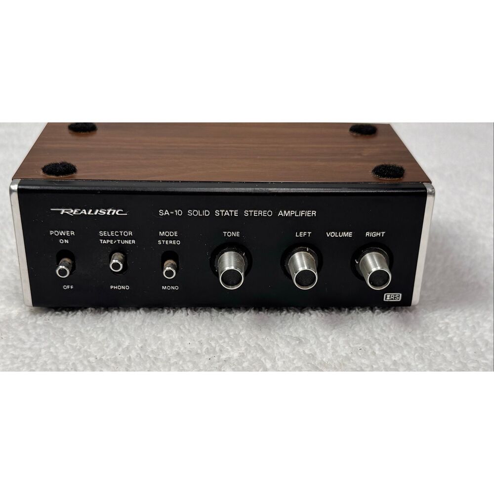 Vintage Realistic SA-10 Solid State Stereo Amplifier Phono Tape/ Tuner 31-1982B